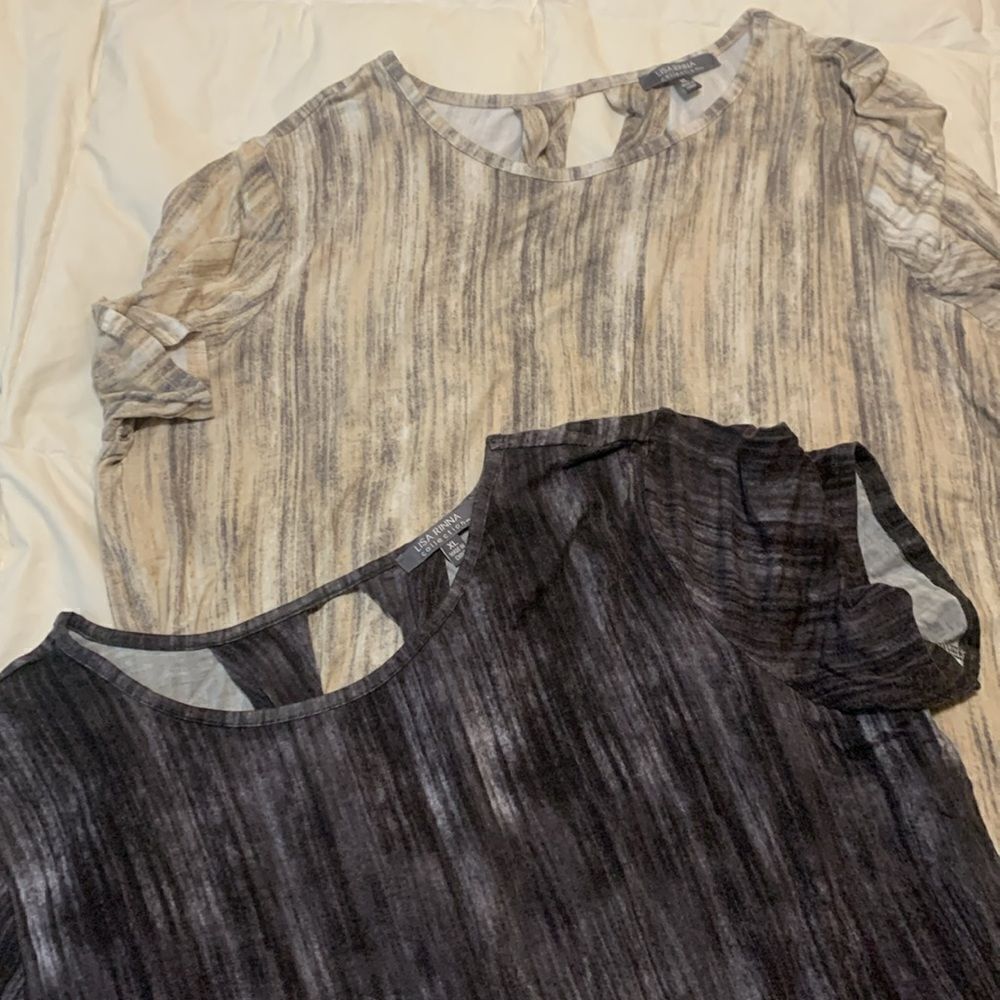 LOSA RINA collection, XL, crossover back, both shirts , good condition